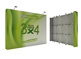 Faltdisplay 3x4 Textil