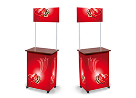 Werbetheke Roma mit Topschild